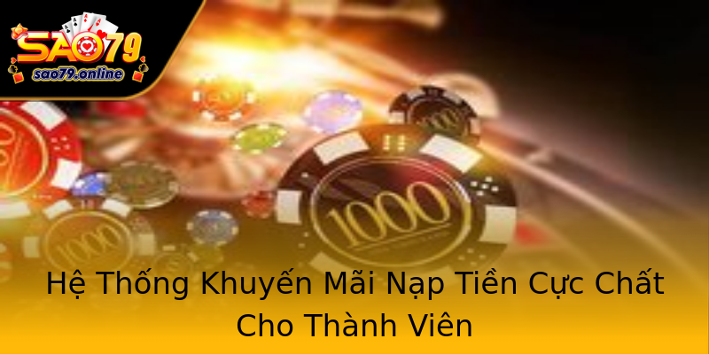 Hệ Thống Khuyến Mãi Nạp Tiền Cực Chất Cho Thành Viên Hệ Thống Khuyến Mãi Nạp Tiền Cực Chất Cho Thành Viên